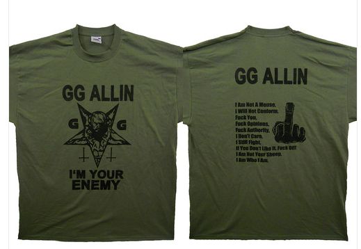 GG Allin - I'm Your Enemy  (olive)