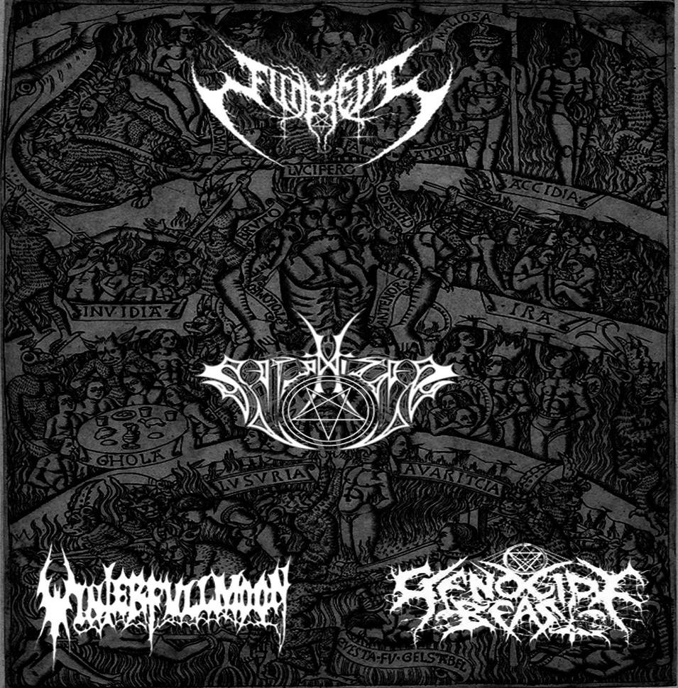 Winterfullmoon/Funereus/Satanizer/Genocide Beast  Split 
